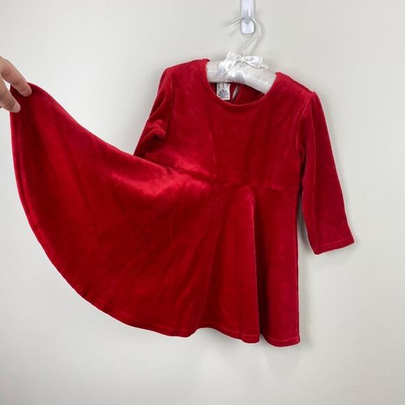 Vintage 90s Gap Red Velour Dress 18-24 Months NWT - Picture 1 of 6